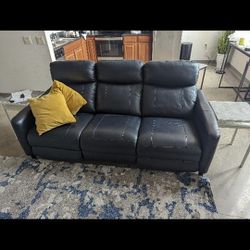 Leather Sofa ~ Power Recliner 