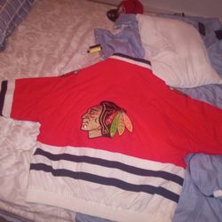 Apex  One Vintage Chicago Black Hawks Jacket