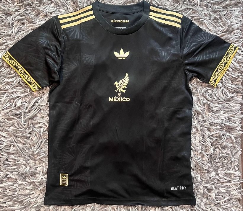Soccer jersey Mexico black jersey long sleeve 2025 🇲🇽 player version and fan version Mexico de oro adults playera Negra fan version versión small