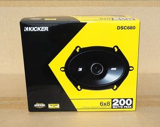 Kicker DSC680 Car Speakers 6 x 8 Inch 2-Way Coaxial Speaker System 200 Watts 43DSC6804 🚨 Payment Options Available 🚨 No Credit Needed 🚨