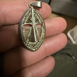 925 Silver African Mask Chain Charm