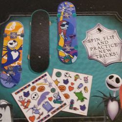 2 The Nightmare Before Christmas Minature Fingerboard Skateboards 