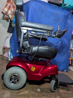 Red Electric Power Wheelchair with Joystick