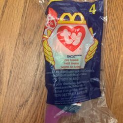 1998 McDonald's Ty Teenie Beanie Baby Happy Meal Toy INCH THE INCHWORM #4 - NEW