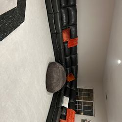 EXTRA LARGE LEATHER MOTORIZED RECLINING SOFA ALL PIECES RECLINE