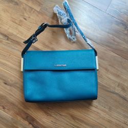 Calvin Klein Sling Bag Blue Medium Size