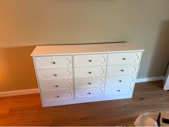 White Dresser with 12 drawers