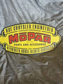 Mopar metal sign