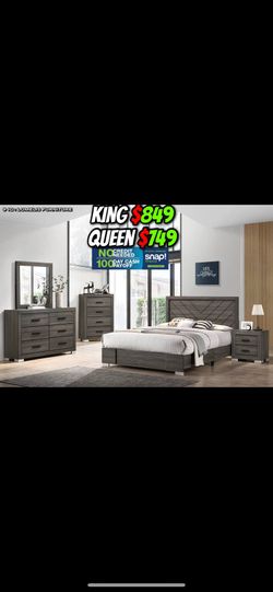4pcs King Bedroom Set With Ortho Mattress Included