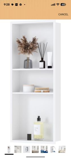 Qeke Stainless Steel Shower Niche 12" X 30", No Tile Needed Wall Niche Three-Tier, Recessed Shower Shelf for Bathroom Storage, Matte White

New in box