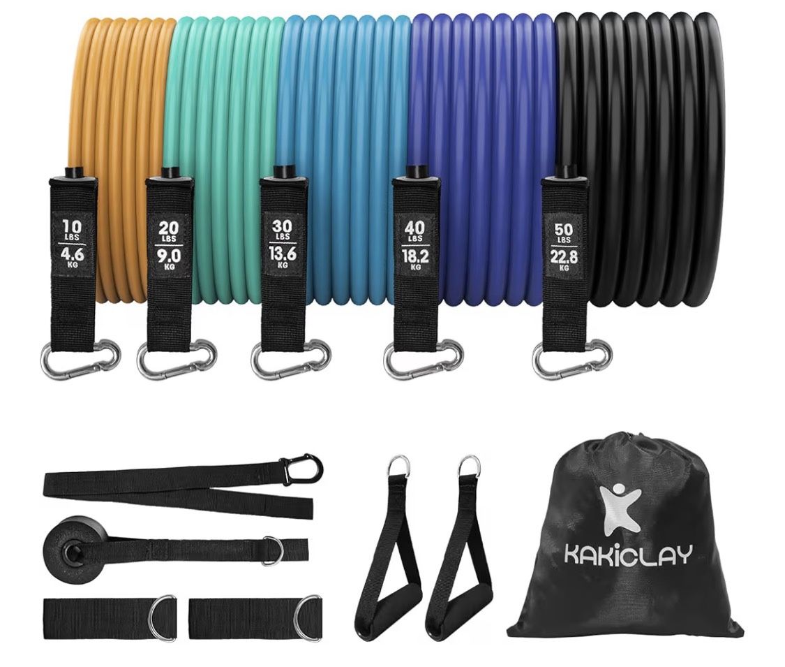 KAKICLAY Exercise Bands for Indoor and Ourdoor Use, Versatile
