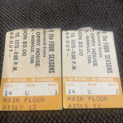  Frankie Valli & FOUR SEASONS Concert Ticket Stub 