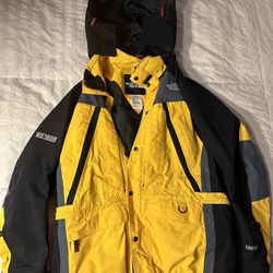 Men’s Vintage 90s The North Face Yellow/black EG Tech Goretex Jacket Size M