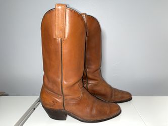 Frye 2355 Western Boots Cowboy Shoes Men's Size 10D Brown Leather Pull On