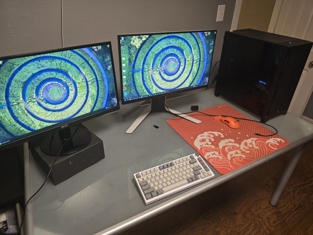 Gaming PC Bundle – AMD Ryzen 9 7900X, 7800XT, Dual Monitors & More! OBO