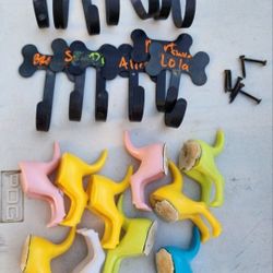 Dog Pet Hanger Hooks & Fold Up Storage Totes Bundle Lot 30+ Items