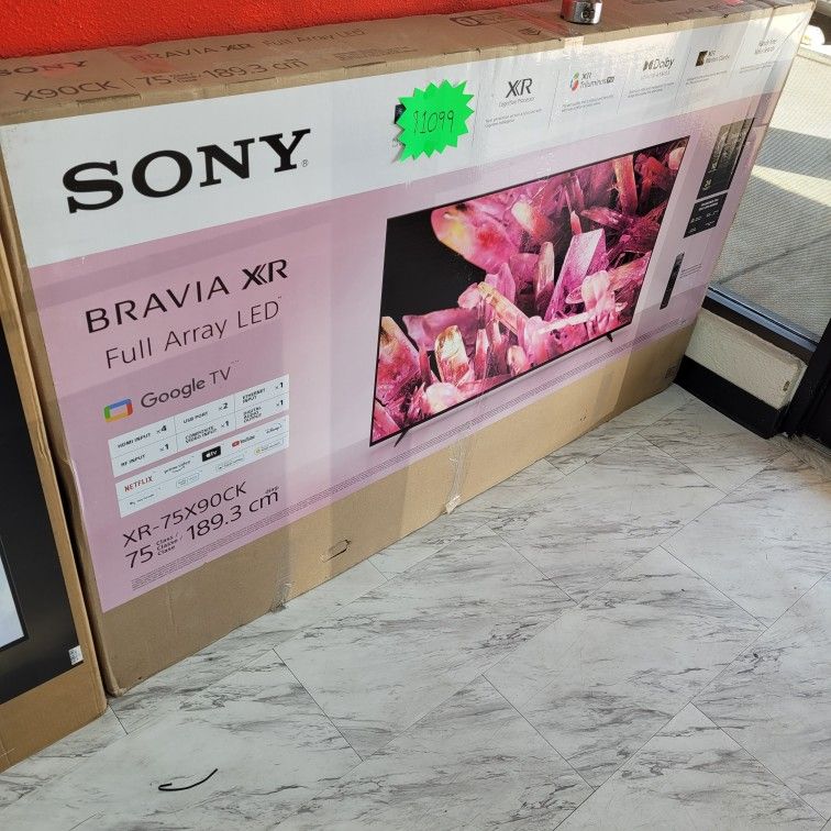 Sony 4K 75 Inch TV 120hz Xr-75X90CK | $50 Down And Take It Home!