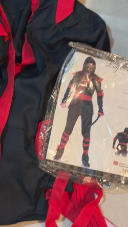 Black and Red Ninja Warrior Costume