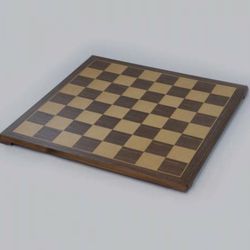 Chess Board Walnut & Oak.  Board Game On Other Side 