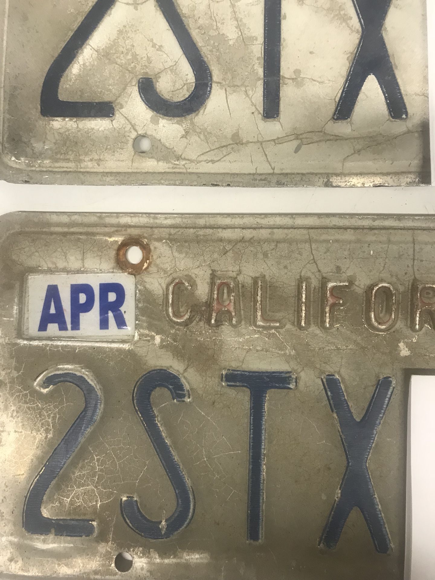 Cali License plate vintage