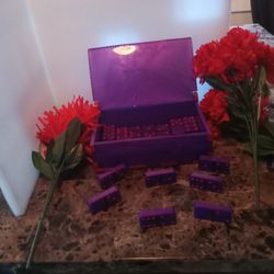 Purple Handmade  Domino Set..