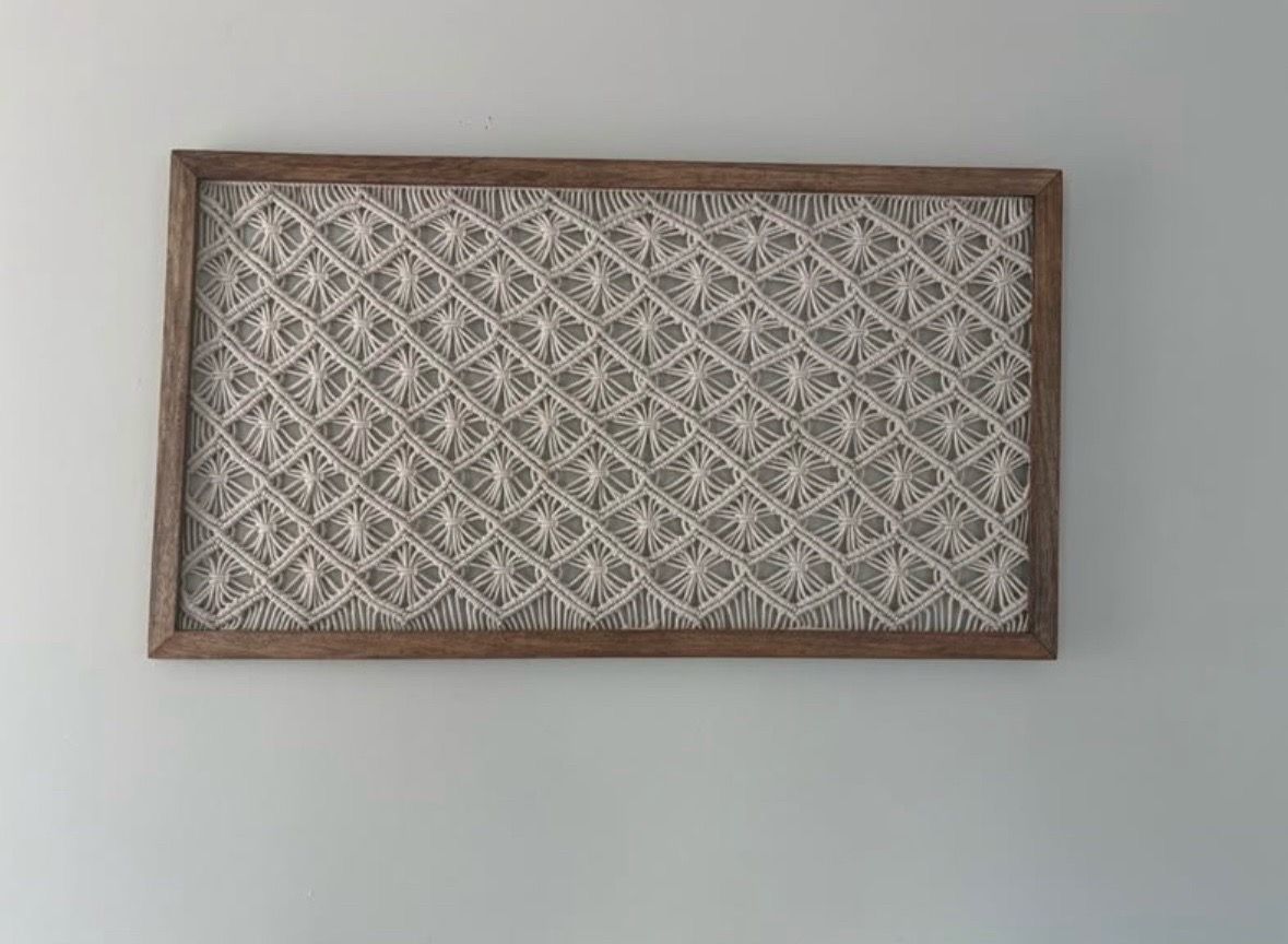 Framed Macrame Wall Art