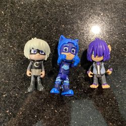 3 PJ Masks Action Figures Grey Luna Girl, Catboy & Kevin by Just Play