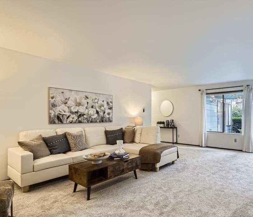 White Faux Leather Sectional