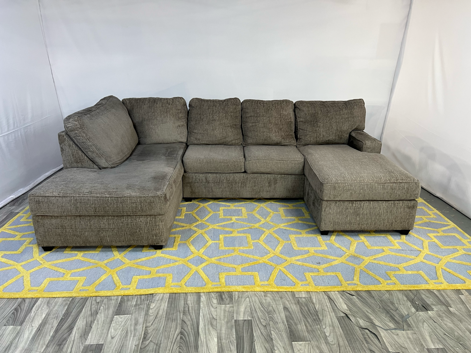 ( Delivery Available ) Ashley Large Dark Gray Sectional Couch