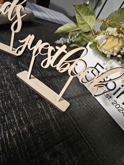 Rustic Signs For Cards & Guestbook