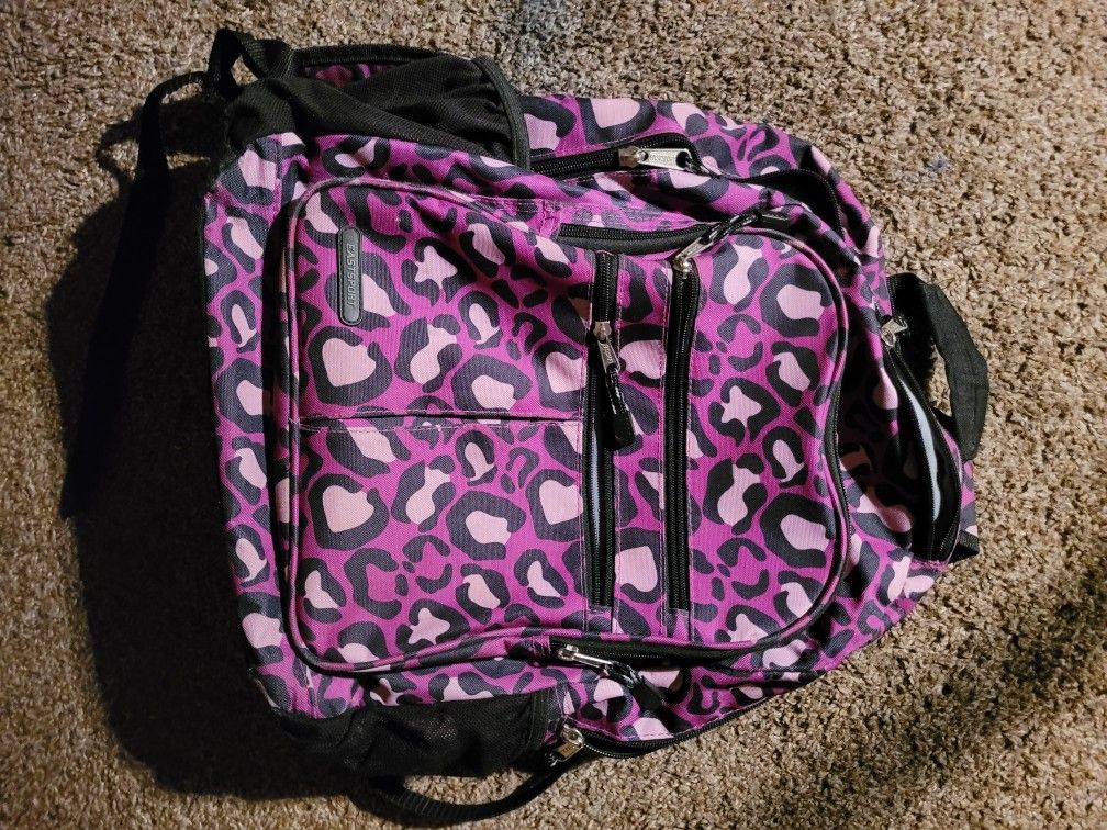 Purple Cheetah Print Eastsport Backpack