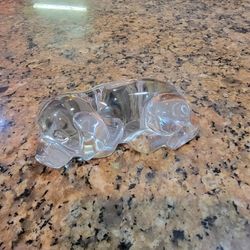 Princess House Crystal Dog Figurine princess house 24% Lead crystal figurines dogs laying down Lab dog

