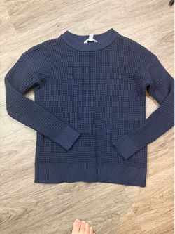 Navy blue crewneck sweater