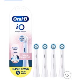 Oral-B iO Gum & Sensitive Replacement Brush Heads - White - 4ct
