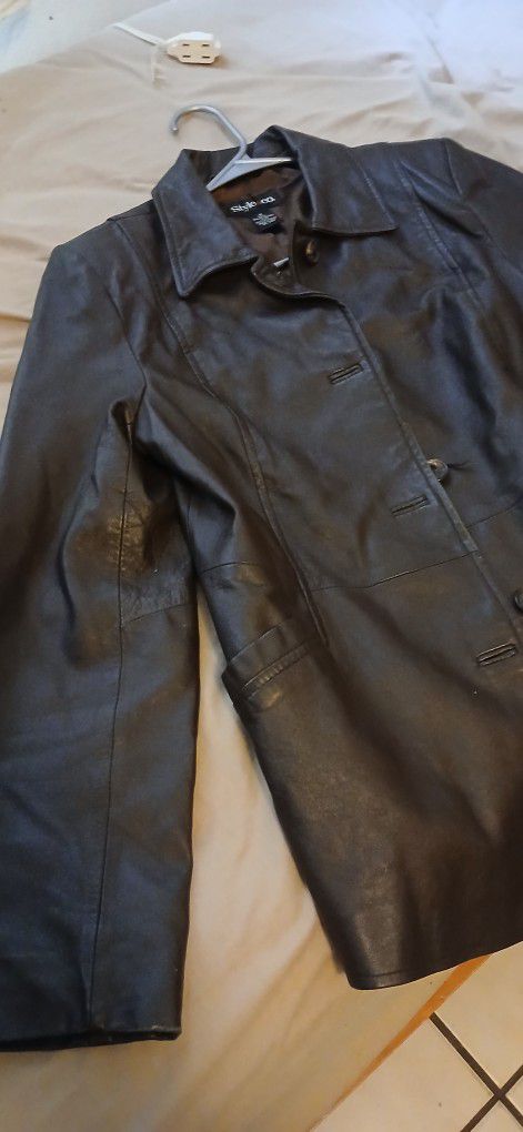 Female leather jacket medium