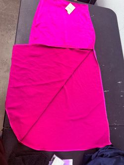 Forever 21 Hot Pink Wrap Midi Skirt
