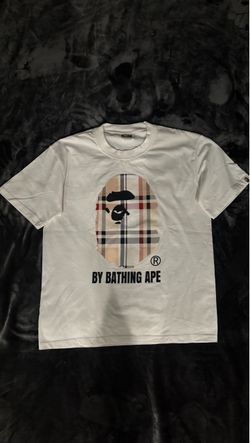 BAPE Check / By Bathing Ape plaid Ape Head tee.