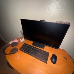 Monitor ,keyboard and a Headset! 