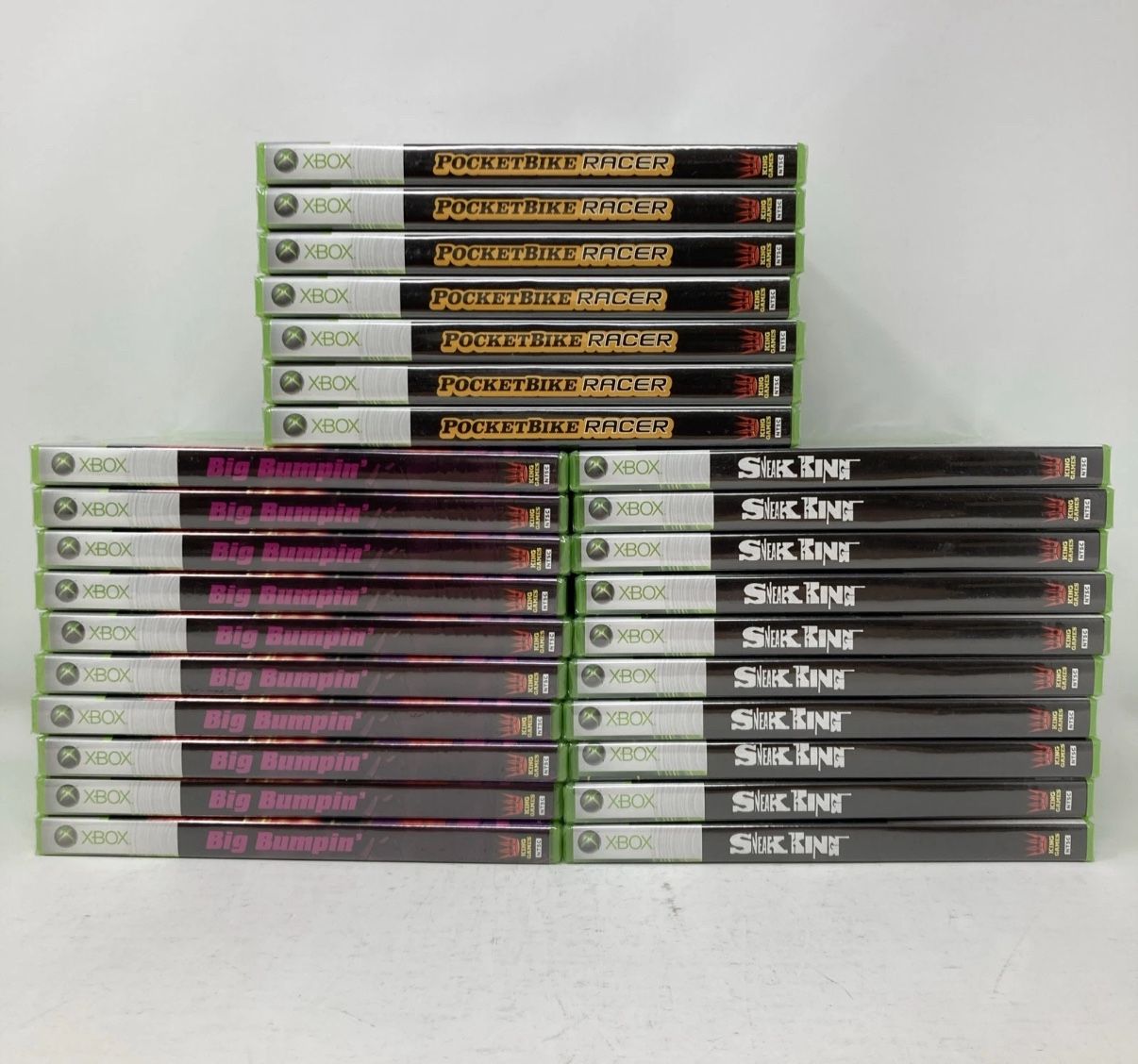 Lot 100 Sealed Burger King Xbox 360 Games PocketBike Racer Sneak King & Big Bumpin