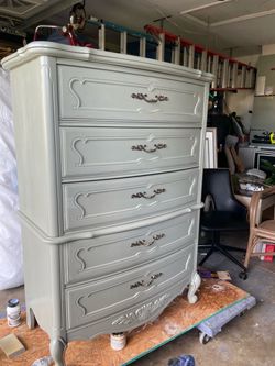 French Provincial Tall Dresser Chest of Drawers