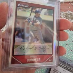 Minnesota Twins Michael Cuddyer 07 Bowman Chrome Refractor Baseball Card Justin Morneau 07 Bowman Chrome Baseball Cards 