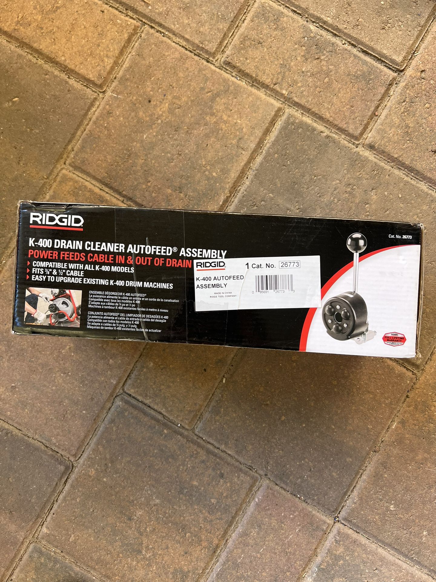 Autofeed Accessory Add On/Replacement for K 400 Drain Cleaning Snake Auger Machine, Automatically Feeds Cable In/Out