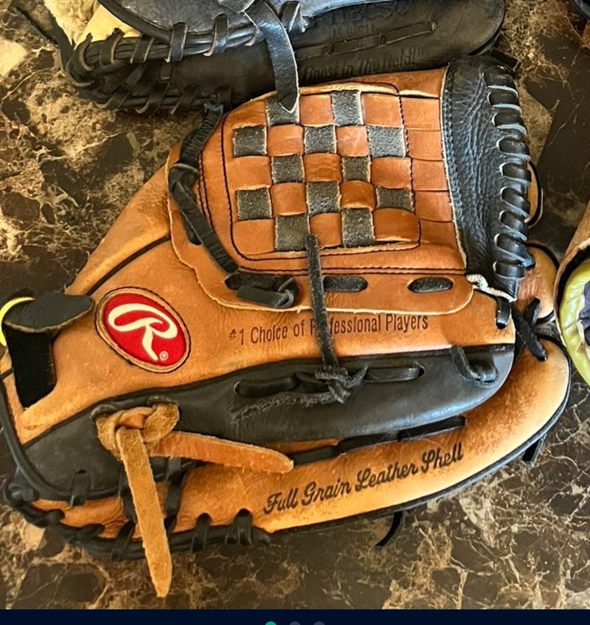 Baseball Gloves Rawlings Leather 11.5 And 12 Inch Wilson Gloves