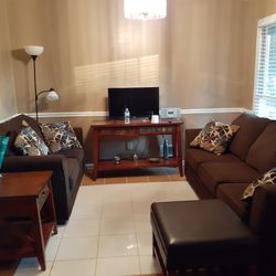 Loveseat, couch  coffee table