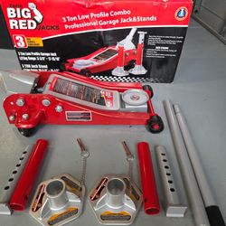 Big Red Jack 3 Ton Low Profile Combo