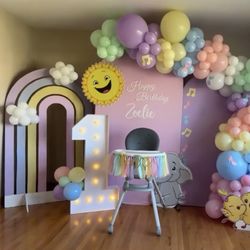 Pastel rainbow Backdrop