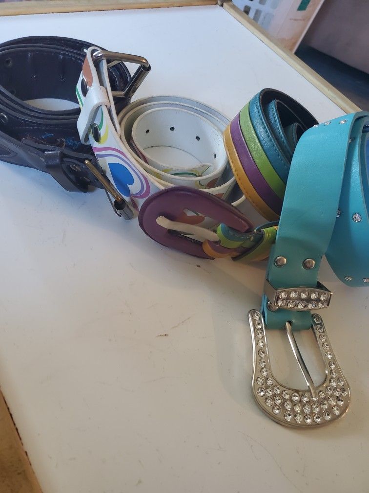 Lot Of Four Fashion Belts