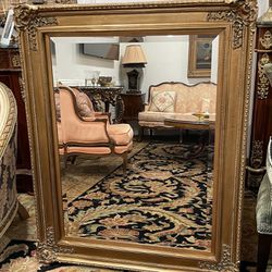 Stunning Antique French Giltwood Beveled Mirror🌷