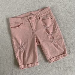 Time & Tru Pink Distressed Shorts