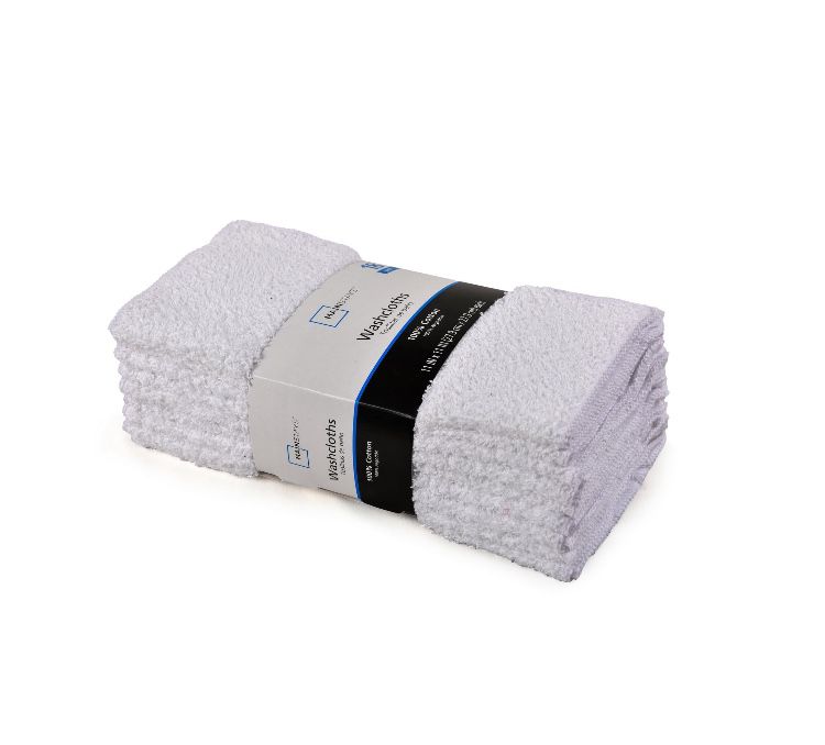 18-Pack Washcloth Bundle, White